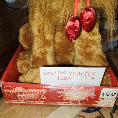 Valentines day toy lion