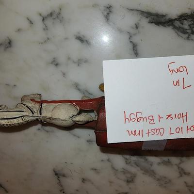 Cast iron horse and buggy