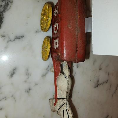 Cast iron horse and buggy