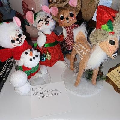 Mouse set Christmas decor