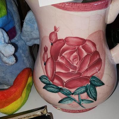 Pink rose pitcher
