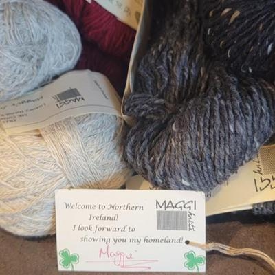 Multiple skeins of yarn, Maggi Knit