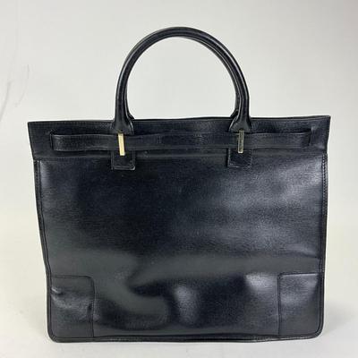 222 GUCCI Black Briefcase Leather Tote