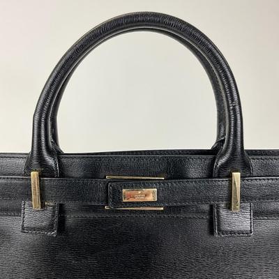 222 GUCCI Black Briefcase Leather Tote