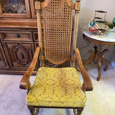 Mid-century Thomasville Oak Dining Table & 6 Chairs Set Traditional