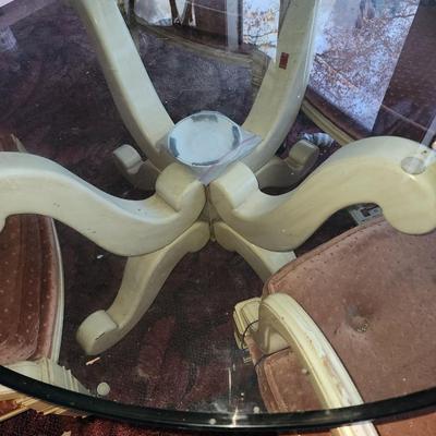 Glass top table and chairs