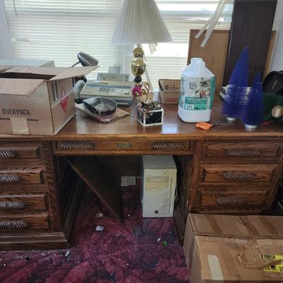 Older solid wood desk