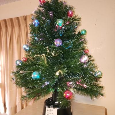 Spinning Christmas ? tree. Fiber optic