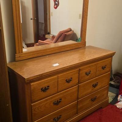 Dresser with mirror