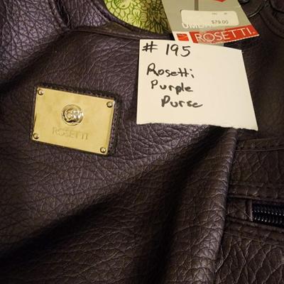 Rosetti purple bag with tags still on