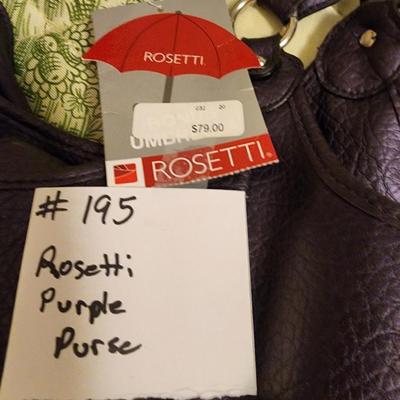 Rosetti purple bag with tags still on