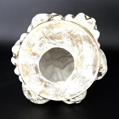 Vintage White and Gold Ceramic Fruit Tree