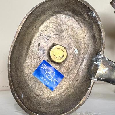 Set of 2 Brass Cherub Stocking Holders