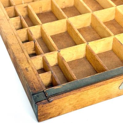 Vintage Letterpress Typeset Shadowbox Printer Drawer Tray - Handmade