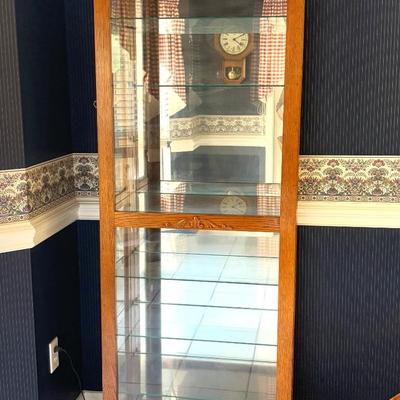 Beautiful Solid Wood Curio Cabinet with Light
