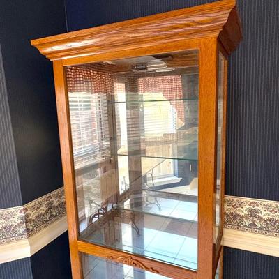 Beautiful Solid Wood Curio Cabinet with Light