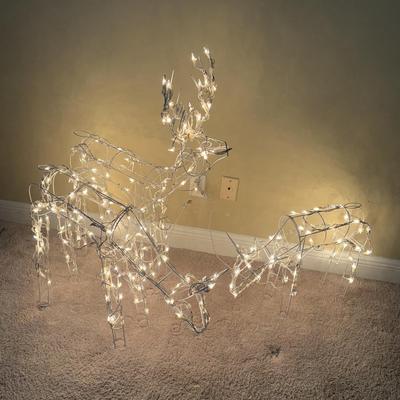 Vintage Lighted Deer Family - Set of 3 Light Up Yard Reindeer