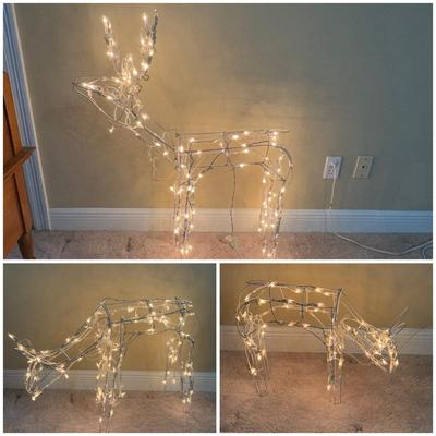 Vintage Lighted Deer Family - Set of 3 Light Up Yard Reindeer