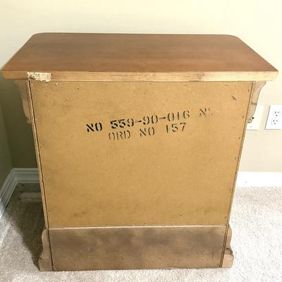 Vintage Solid Wood Hooker Furniture - Full Sized Bed Frame and Side Table