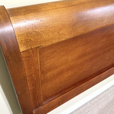 Vintage Solid Wood Hooker Furniture - Full Sized Bed Frame and Side Table