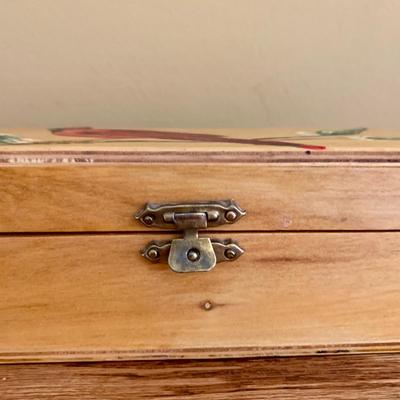 LOT 2 L: Cardinal Collection: Handmade & Signed Trinket Box, Hand Crafted Wooden Statue, & Framed Labeled Prints