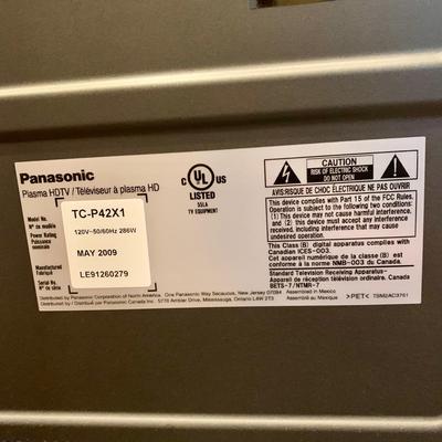 LOT 11 L: Panasonic Plasma HD TV Model #TC-P42X1