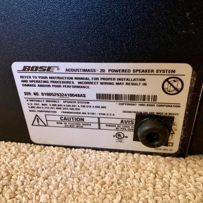 LOT 14 L: Bose Lifestyle 20 Music System & Solo TV Sound System