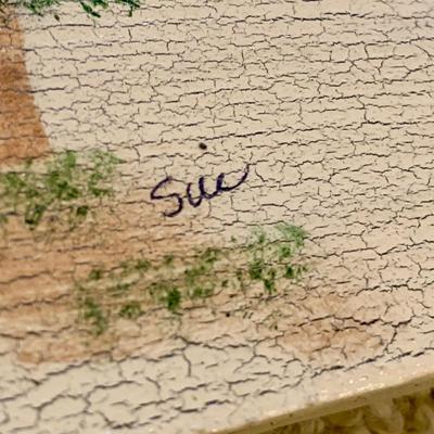 LOT 15 L: Wall Decor: Hearthside Collection "Live Laugh Love" & Hand Painted Town by Sue