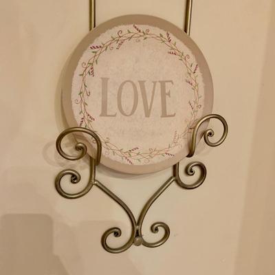 LOT 15 L: Wall Decor: Hearthside Collection "Live Laugh Love" & Hand Painted Town by Sue