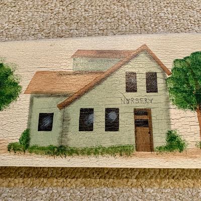 LOT 15 L: Wall Decor: Hearthside Collection "Live Laugh Love" & Hand Painted Town by Sue