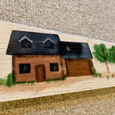 LOT 15 L: Wall Decor: Hearthside Collection "Live Laugh Love" & Hand Painted Town by Sue