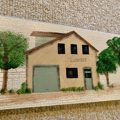 LOT 15 L: Wall Decor: Hearthside Collection "Live Laugh Love" & Hand Painted Town by Sue