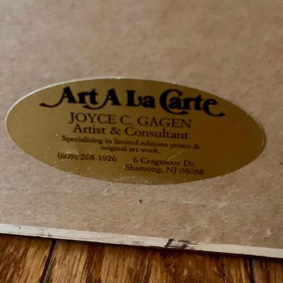 LOT 17 L: Framed, Signed, & Numbered Print "Restless" by Joyce Gagen