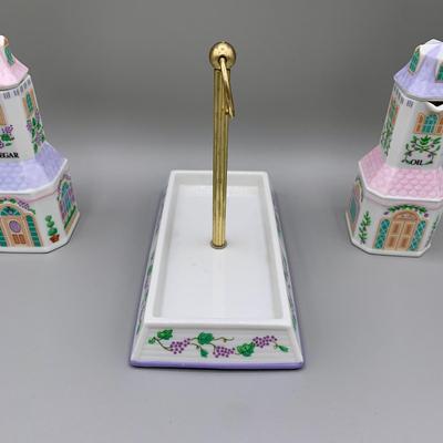 LOT 24 L: The Lenox Village 1993 Oil & Vinegar Set