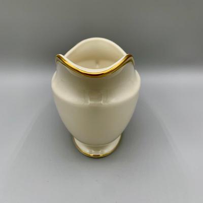 LOT 26 L: Lenox Holiday Dimension Collection Gravy Boat w/ Plate