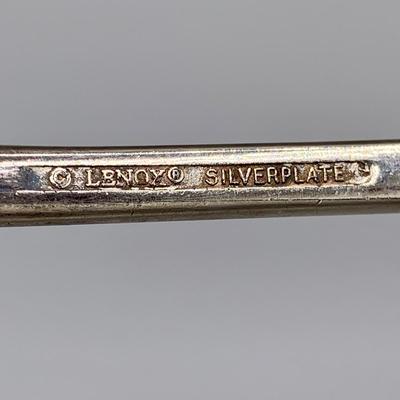 LOT 27 L: Lenox Holiday Dimension Collection Bowl, Silverplate Serving Spoon, Pfaltzgraff "Winterberry" Sweetener Holder, &...