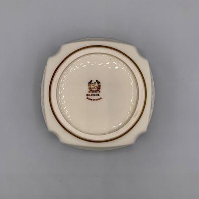 LOT 27 L: Lenox Holiday Dimension Collection Bowl, Silverplate Serving Spoon, Pfaltzgraff "Winterberry" Sweetener Holder, &...