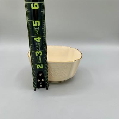 LOT 27 L: Lenox Holiday Dimension Collection Bowl, Silverplate Serving Spoon, Pfaltzgraff "Winterberry" Sweetener Holder, &...