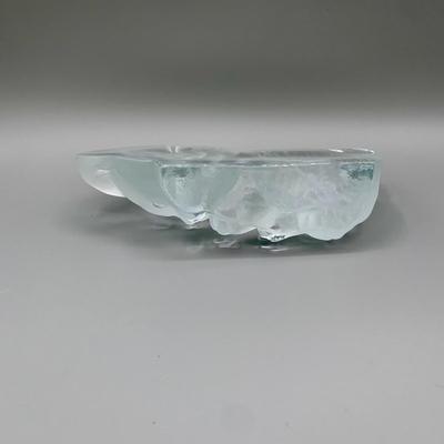 LOT 31 N: Fenton Crystal September Birthstone Bear & Viking Art Glass Cat