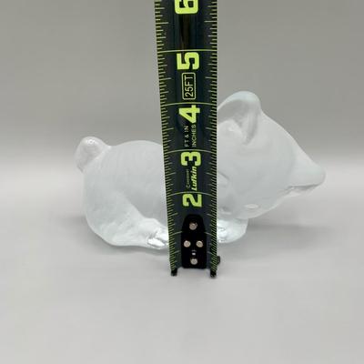 LOT 31 N: Fenton Crystal September Birthstone Bear & Viking Art Glass Cat