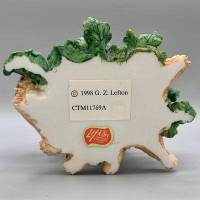 LOT 32 N: 1998 Lefton Hummingbird Figurine & Vintage Bisque Porcelain Hummingbird Figurine