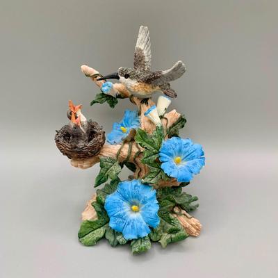 LOT 32 N: 1998 Lefton Hummingbird Figurine & Vintage Bisque Porcelain Hummingbird Figurine