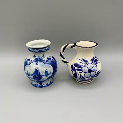LOT 33 N: Miniature Pitcher Collection: Delft, German, Glass, & More