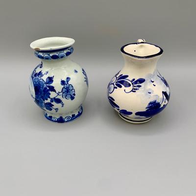 LOT 33 N: Miniature Pitcher Collection: Delft, German, Glass, & More