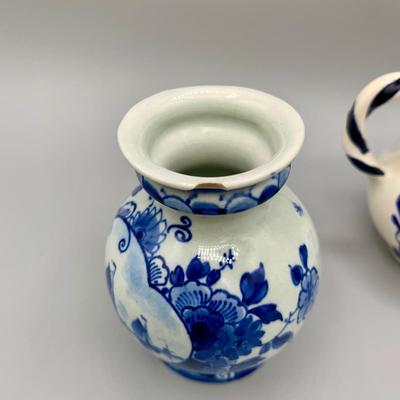 LOT 33 N: Miniature Pitcher Collection: Delft, German, Glass, & More