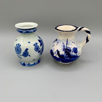 LOT 33 N: Miniature Pitcher Collection: Delft, German, Glass, & More