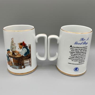 LOT 34 N: Norman Rockwell Mug Collection
