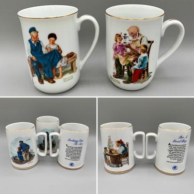 LOT 34 N: Norman Rockwell Mug Collection