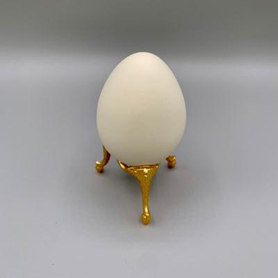 LOT 36 N: Handpainted Hummingbird Glass Vase, Kathy Seek Hummingbird Egg w/ Stand, Lenox Garden Frog, & More