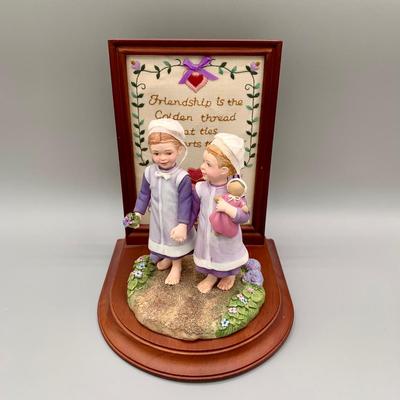 LOT 37 N: Amish Heritage Collection "Special Playmates", Signed 1982 Goebel Angel Bell, Boyds Bears Figurines, & More